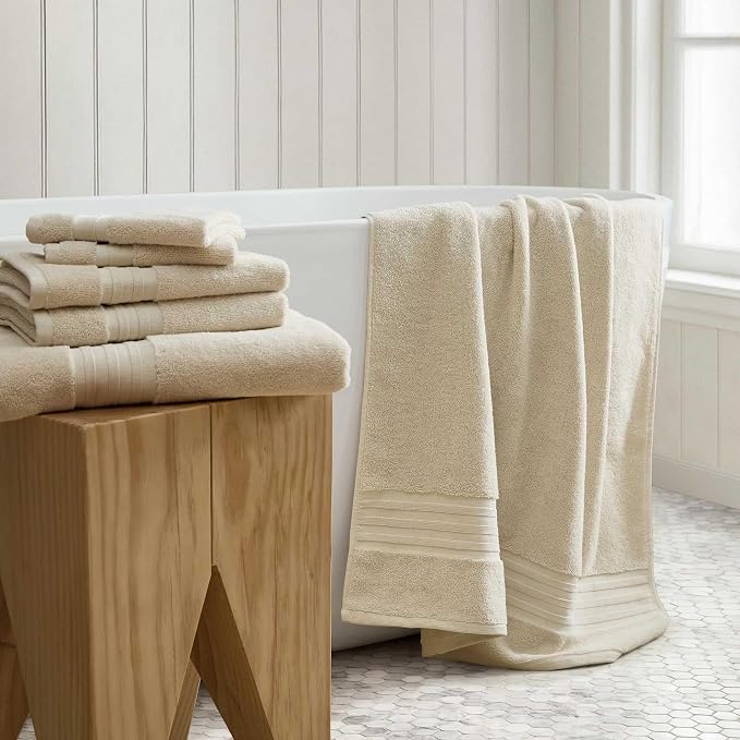 Martha Stewart - Bath Towels, Soft & Absorbent 100% Cotton Towels, Plush 700 GSM - Image 2