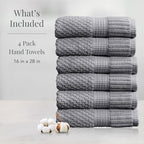 NY Loft 100% Cotton Hand Towel 6 Pack | Super Soft & Absorbent Quick-Dry Hand - Image 2