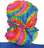Sparkling EARTH Banded Bouffant Surgical Scrub Ponytail Working Caps and - Image 8