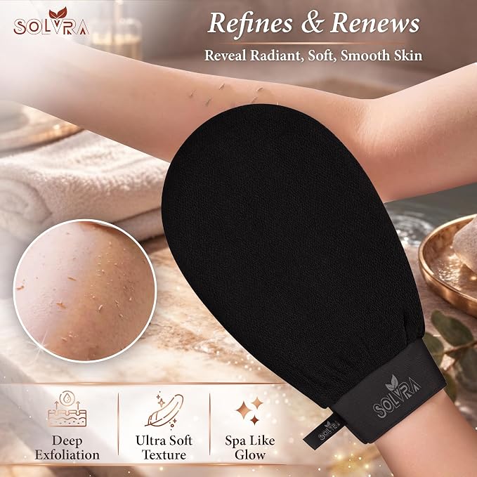 Exfoliating Gloves –100% Vegan Viscose Kessa Mitt - Image 8