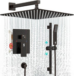 SR SUN RISE 12 Inch Oil Rubbed Bronze Shower Faucet Set, Wall-Mount Adjustable by SRSUNRISE