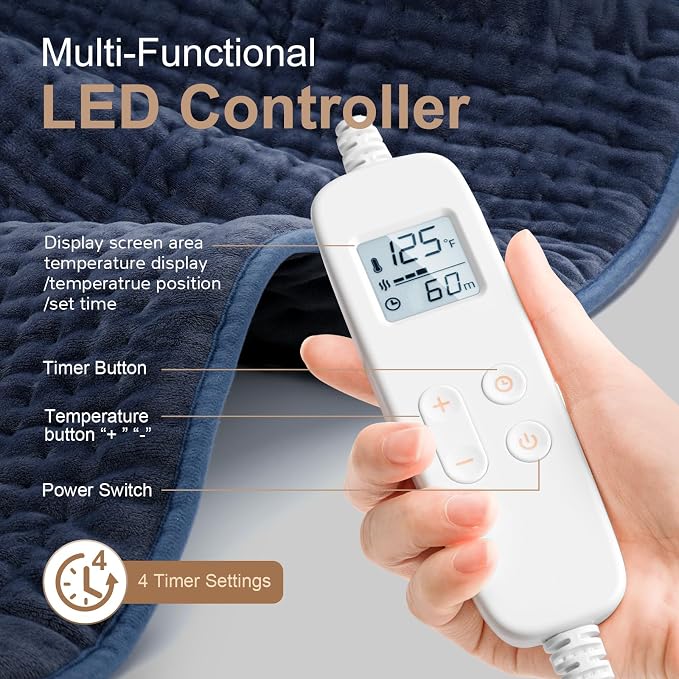 VAAGHANM Heating Pad: 33 x 17 inches Electric Heating Pad - Image 2