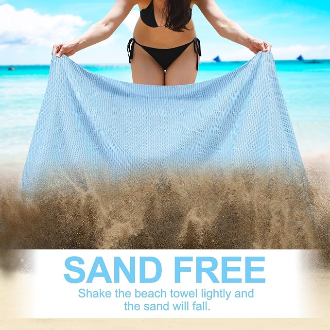 Genovega 6 Oversized Turkish Beach Bath Towel Set Bulk 74"x38" Extra Large Sand - Image 2