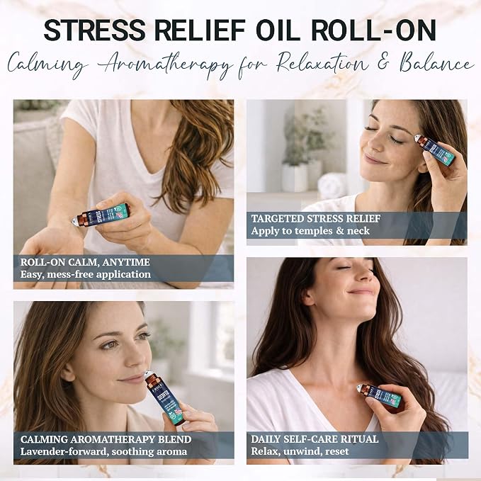Stress Relief Essential Oil Roll On – Calming Essential Oils Blend - Image 2