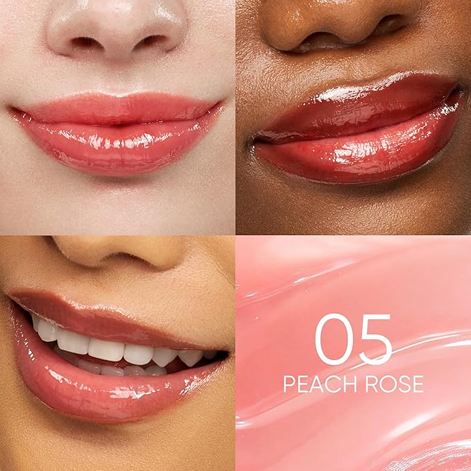 SKINTIFIC Peptide Brightening Lip Serum, Hydrating & Plumping Tinted Lip Gloss - Image 2