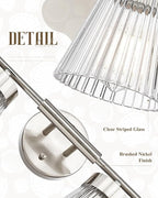4-Light Bathroom Vanity Light Fixtures, HWH Brushed Nickel Bathroom Vanity - Image 3