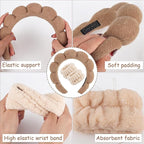 Zkptops Spa Headband for Washing Face Wristband Set Sponge Makeup Skincare - Image 5