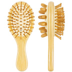 STYLEMATE 2-in-1 Mini Bamboo Hair Brush by Stylemate