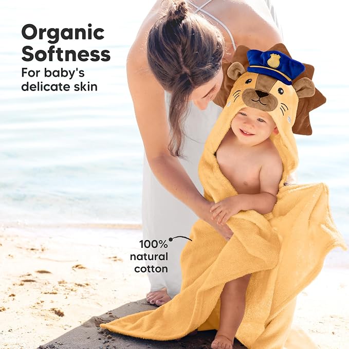 KeaBabies Organic Baby Towel - Image 4