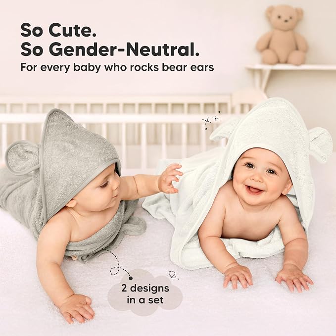 KeaBabies 2-Pack Hooded Baby Towels - Image 6