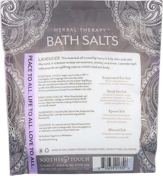Soothing Touch Lavender Bath Salts Pouch, 32 oz - Image 2