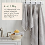 Springtree Home 100% Cotton Bath Towel Set of 4 | Super Soft & Absorbent - Image 3