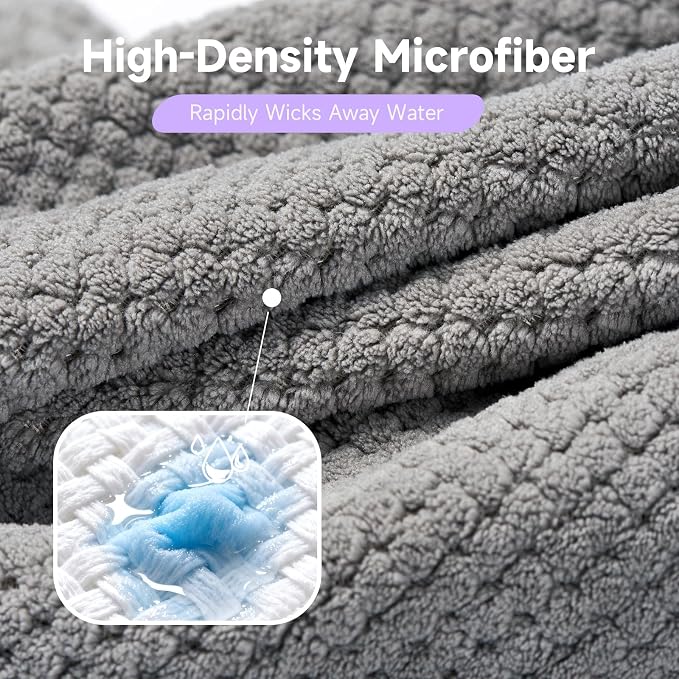 Umisleep 2 Pack Microfiber Hair Towel Wrap - Image 4