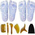2 Pairs Reflexology Socks with Beginner Acupoint Massage Tools Set of 5 by GreatCase