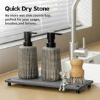 Razborci Instant Dry Sink Caddy Kitchen Sink Organizer, Quick Drying Stone Tray - Image 2