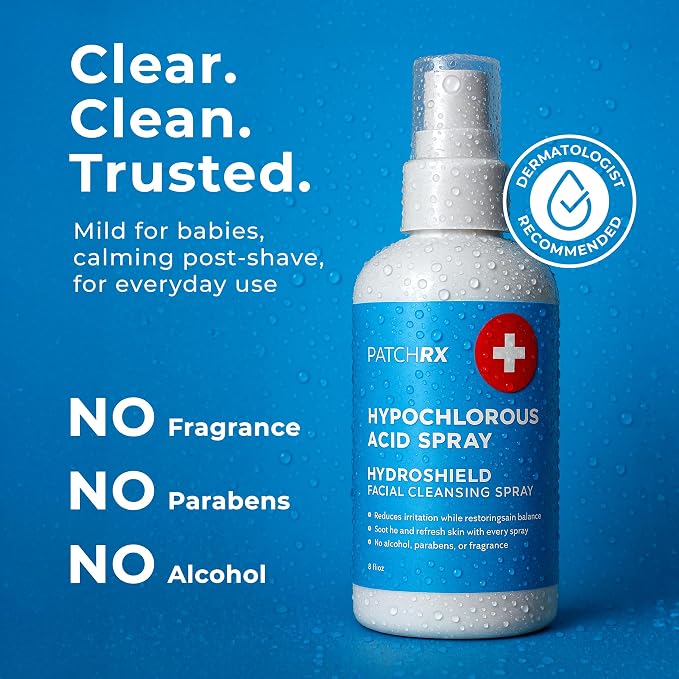 PatchRx Hypochlorous Acid Spray, HOCL Facial Cleanser Acne Spray - Image 9