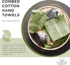 100% Cotton Hand Towel Set of 2, Sustainable, Highly Absorbent, Quick Drying - Image 2