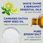 Dr Teal's Foaming Bath with Pure Epsom Salt, Cannabis Sativa Hemp Seed Oil - Image 2