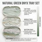 YKAJO Oval Real Marble Tray for Bathroom Kitchen Counter Stone Decorative - Image 4