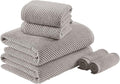 Madison Park Bathroom Towel Set of 6 Diagonal Ribbed, 500 GSM by MADISONPARK