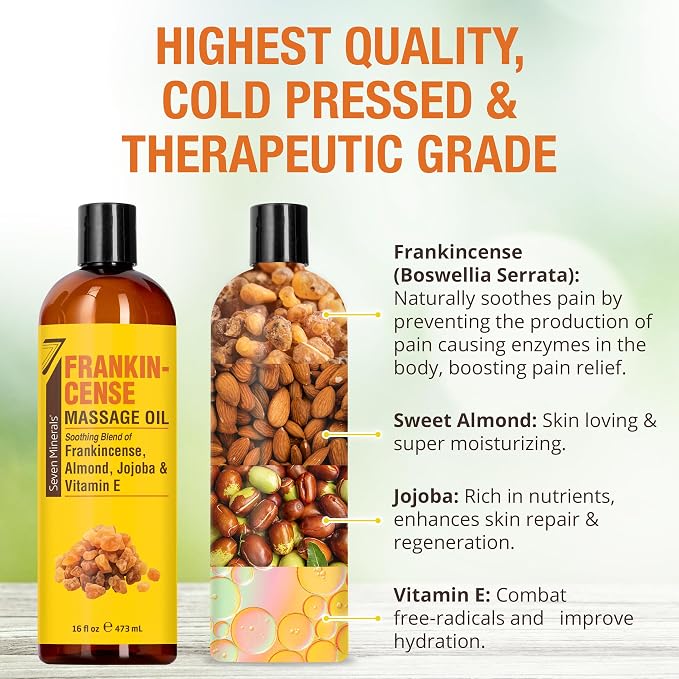 Seven Minerals Frankincense Massage Oil - Image 4