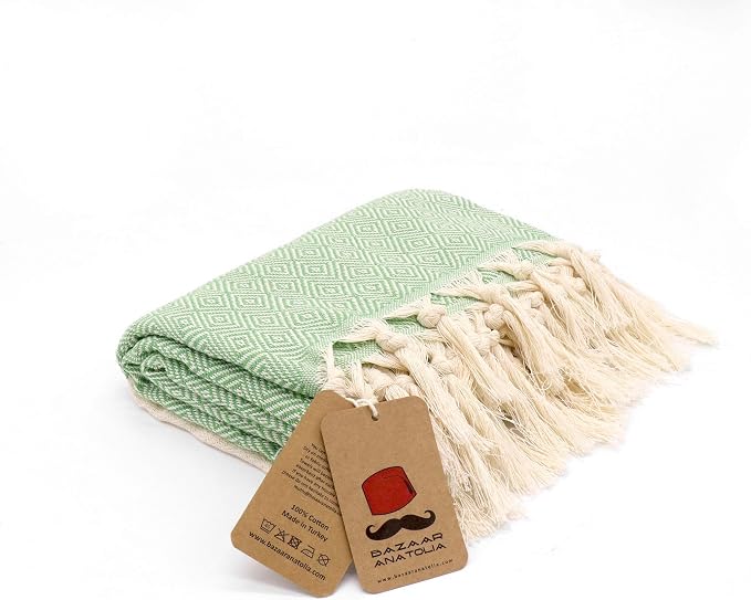 Bazaar Anatolia Turkish Beach Towel – 100% Cotton, Quick Dry, Sand Free Towel - Image 8