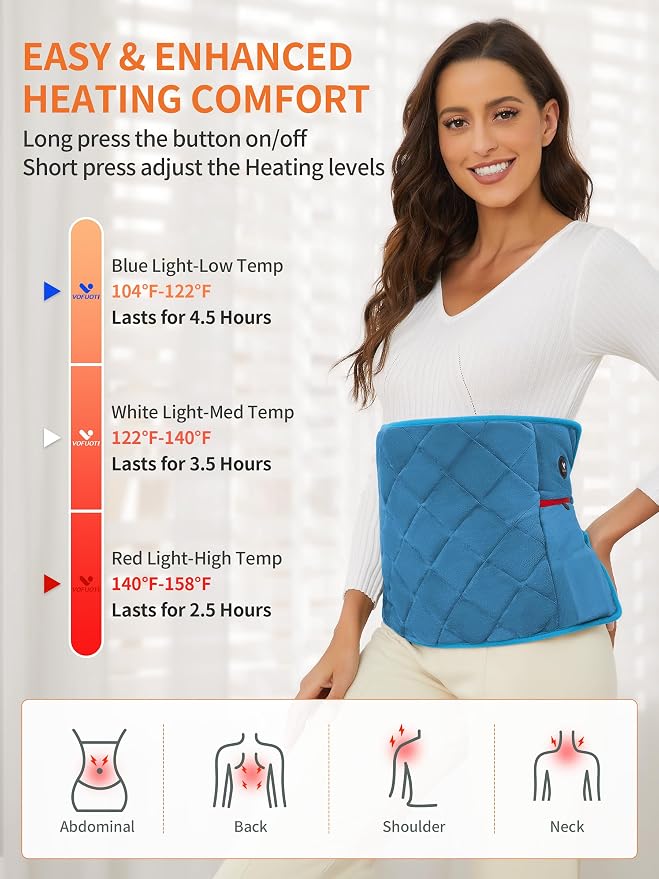 Vofuoti Portable Heating Pad, Cordless Weighted Heating Pads - Image 4