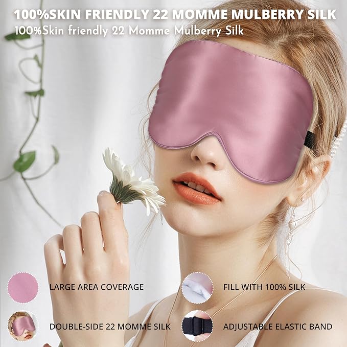 Sleep Mask, Silk Eye Mask for Sleeping - Image 2