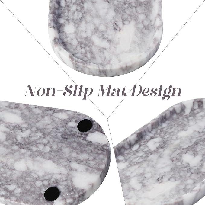 Koville Real Luxurious Marble Vanity Tray, Natural Stone Perfume Trays Jewelry - Image 3