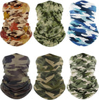 Fuinloth Neck Gaiter, 6 Pack Cooling UV Protection Bandana Face Mask Gator Scarf by fuinloth