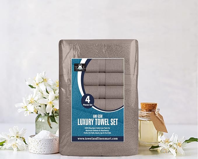 Towel and Linen Mart 4 Pieces Bath Towel Sets - Image 2