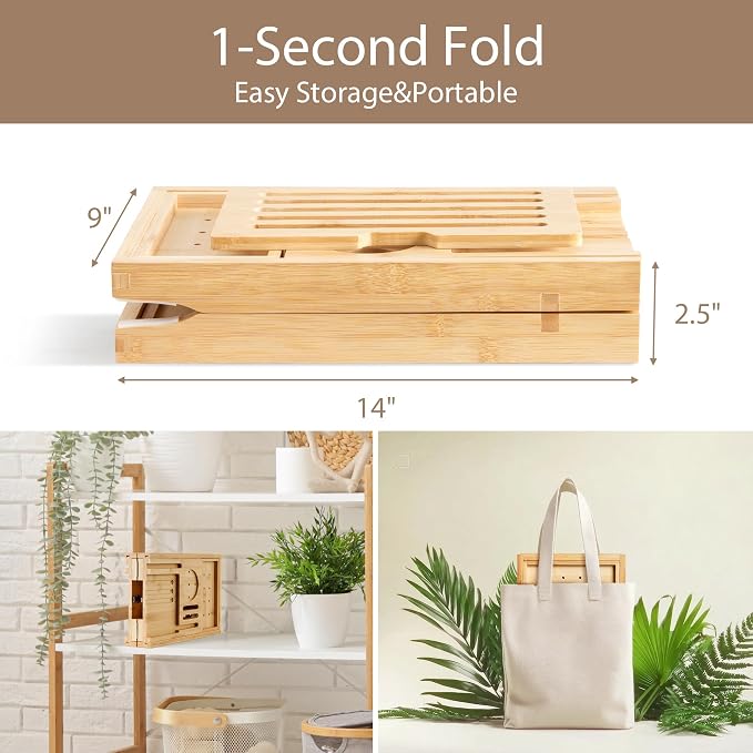 Bamboo Bathtub Tray | Splash-Proof Adjustable | Non-Slip Pads, Wine Holder & - Image 5