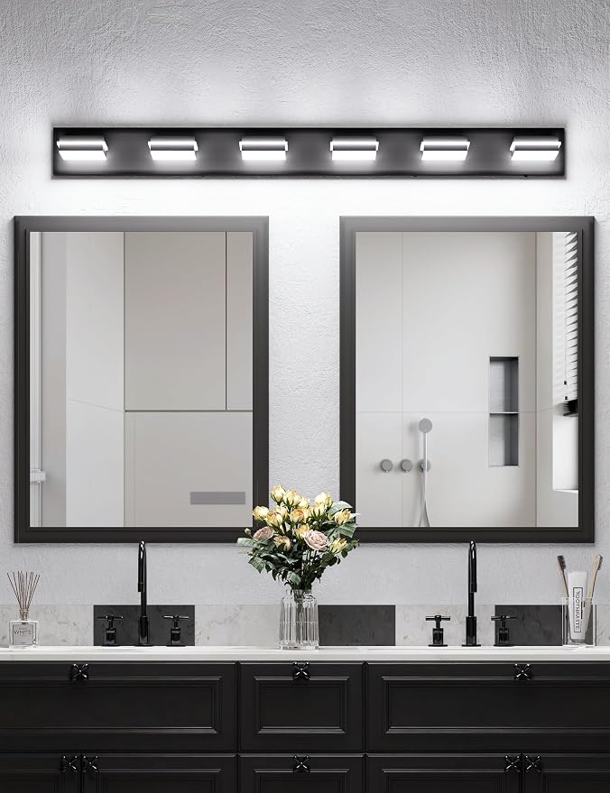 VOLISUN Modern Bathroom Vanity Light Fixtures, Matte Black LED Bathroom - Image 5