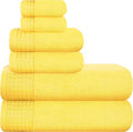 GLAMBURG 100% Cotton Ultra Soft 6 Pack Towel Set, Contains 2 Bath Towels 28x55 by GLAMBURG