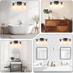 hykolity 3-Light Bathroom Vanity Light, 5-Piece All-in-One Bathroom Set - Image 7