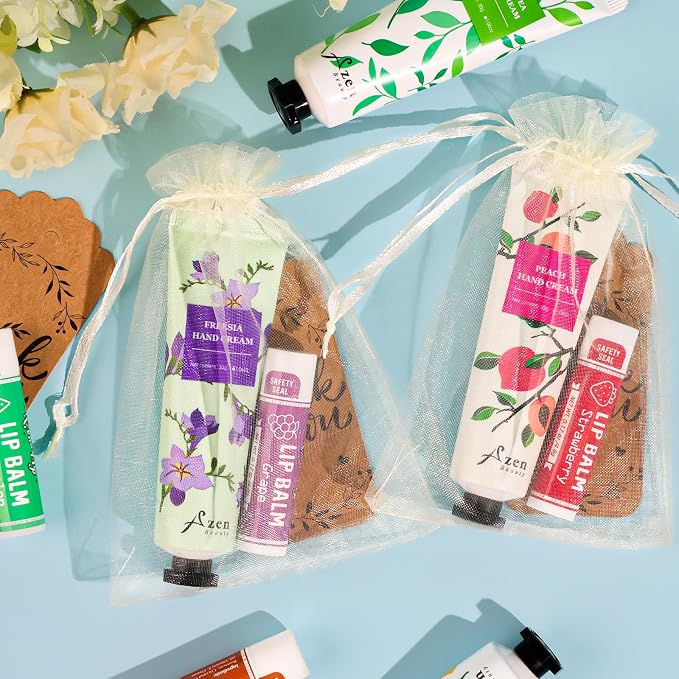 AZEN 120 Sets Bulk Gifts, Hand Cream and Lip Balm Bulk Set - Image 9