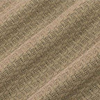 Sweet Home Collection 100% Fine Cotton Luxurious Basket Weave Blanket, Taupe - Image 3
