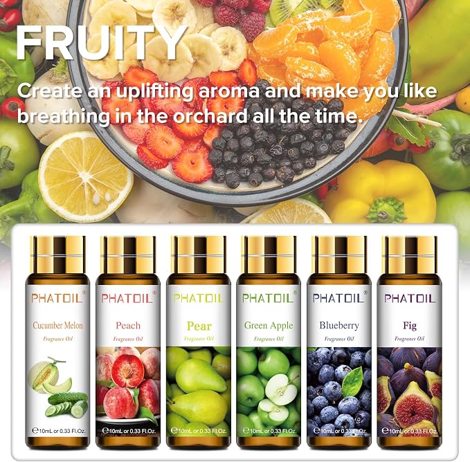 PHATOIL 9PCS Fruit Fragrance Oil Set - Image 2