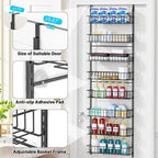 ElegantArray 8-Tier Pantry Door Oragnizer, Over The Door Pantry Organizer Rack - Image 7