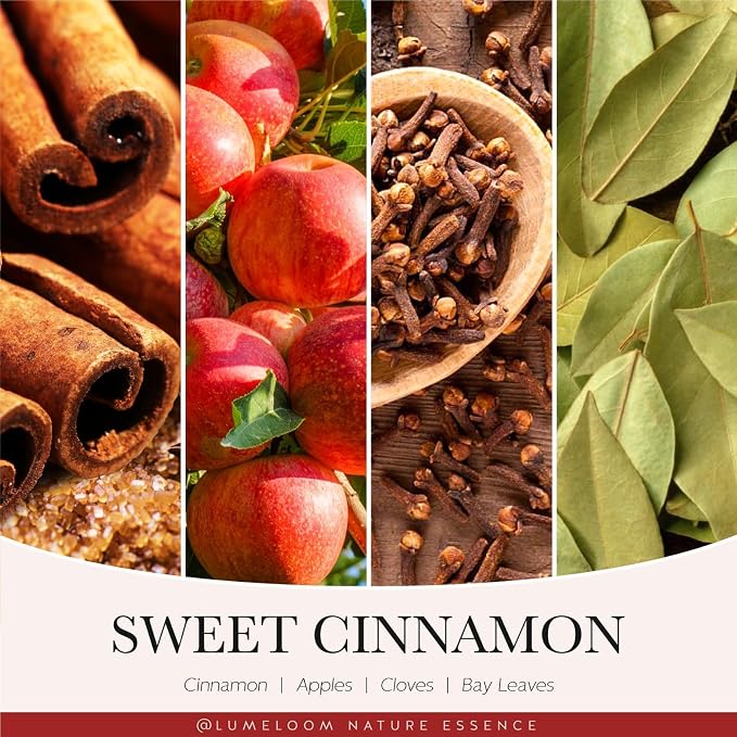 LUMELOOM Cinnamon Candles, Large 3-Wick Soy Wax Candles - Image 2