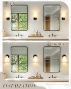 Bathroom Wall Sconce Set of Two, HWH Wall Vanity Light - Image 4
