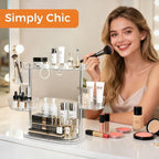 Rotating Makeup Vanity Organizer, Bathroom Countertop Cosmetic Skin Care Storage - Image 4