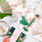 WITTY Jade Face Roller and Gua Sha Set in Hand-Drawn Giftbox - Image 2