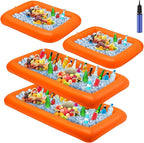 Leitee 4 Pcs Inflatable Ice Serving Bars Buffet Serving Tray Drink Cooler by Leitee