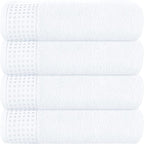 GLAMBURG Ultra Soft 4 Pack Oversized Bath Towel Set 27x54 inches, 100% Cotton by GLAMBURG