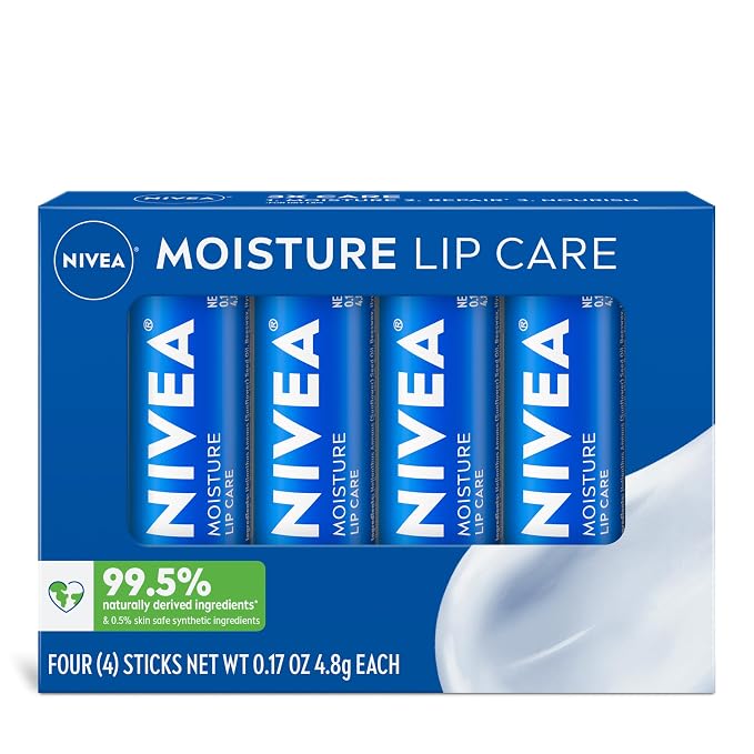 NIVEA Moisture Lip Care, Hydrating Lip Balm by Nivea
