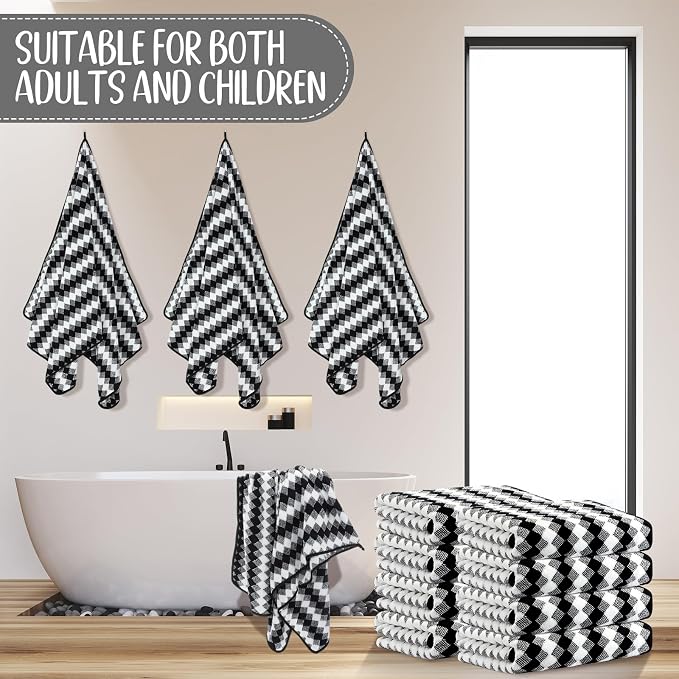 SmoothNovelty 16 Pack Microfiber Bath Towels Bulk 27'' x 60'' Oversized Size - Image 6