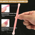 2Pcs Plastic Cuticle Pusher, Dual-end Dead Skin Nail Pusher, Gentle Plastic - Image 3
