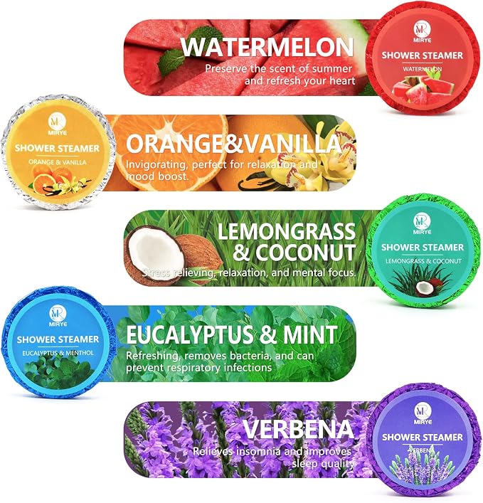 Shower Steamers Aromatherapy 20-Pack, Shower Bombs - Image 3