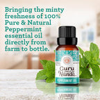GuruNanda Peppermint Essential Oil, 100% Pure, Natural & Undiluted Aromatherapy - Image 2
